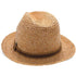 Walrus Hats Natural Raffia Straw Fedora Hat w/ Braided Band